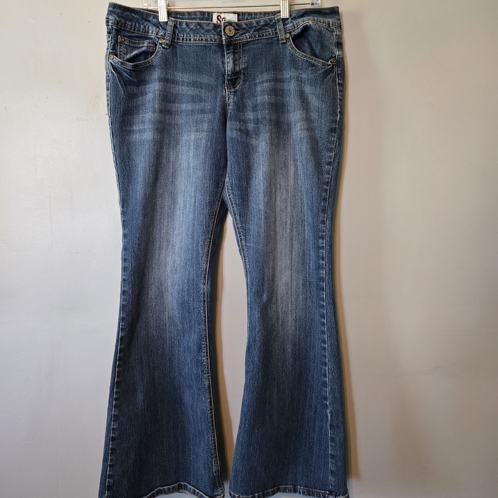 SO Women's Flare Blue Jeans